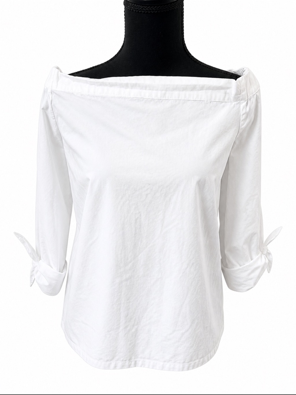 Free People Show Some Shoulder Off-Shoulder Tie Sleeve Blouse M
